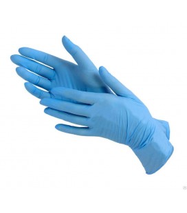 Эластичные и прочные медицинские одноразовые перчатки Размер S. Цвет Голубой
