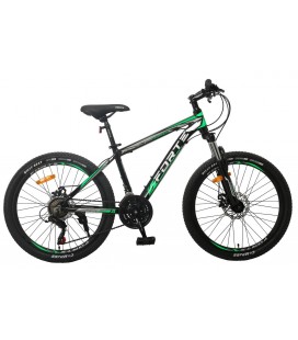 Велосипед Fighter Forte рама13"/ колеса 24" (черно-зеленый)