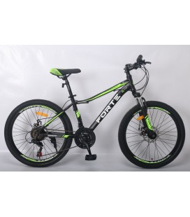 Велосипед Forte Warrior МТВ колеса 24"/рама 13" (черно-зеленый)
